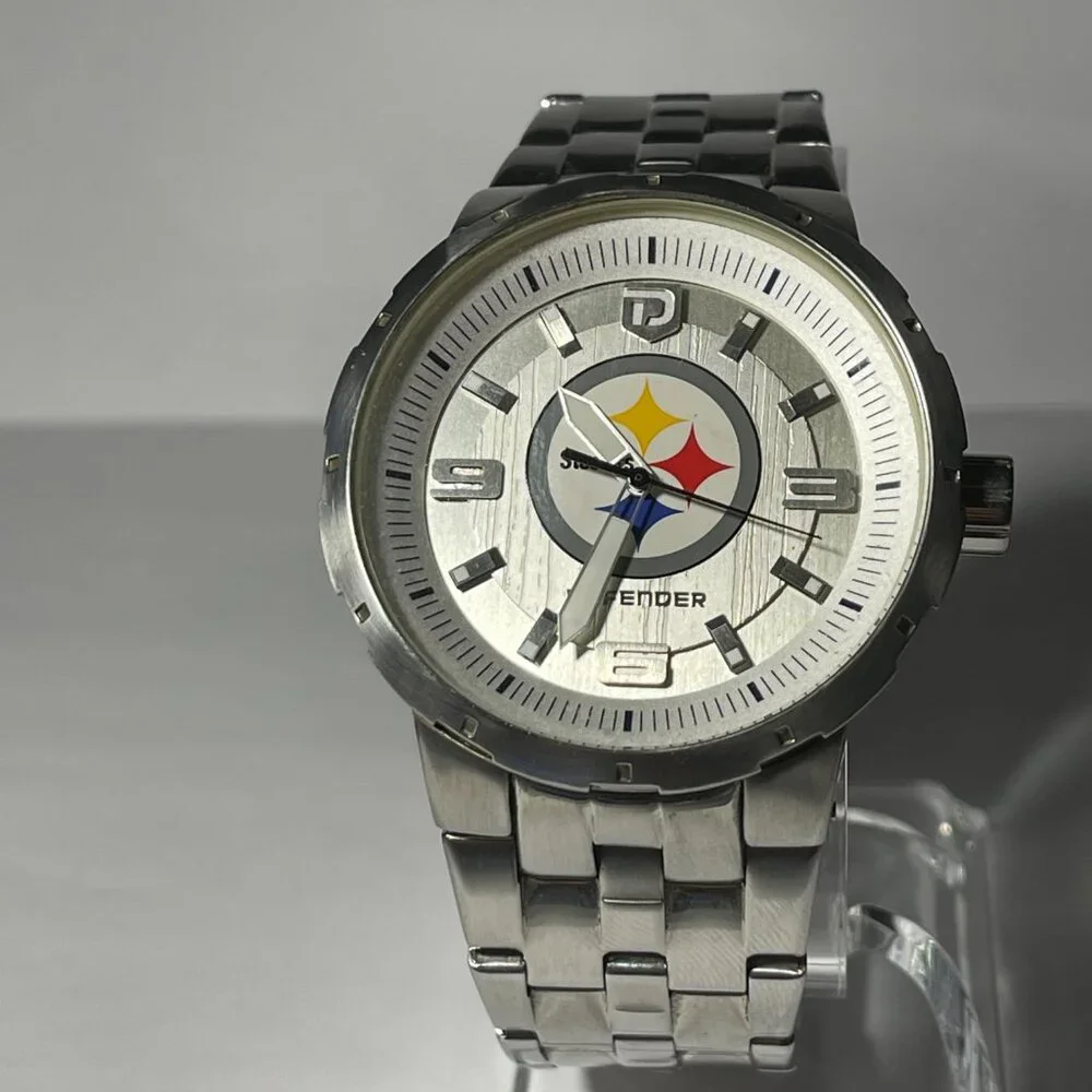 Pittsburgh Steelers NFL Stainless-Steel DEFENDER Watch by Fossil NEW (RARE)